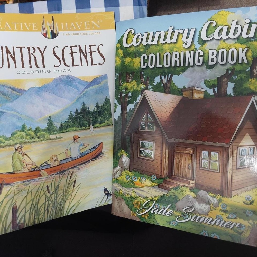 Country theme adult coloring‎ books